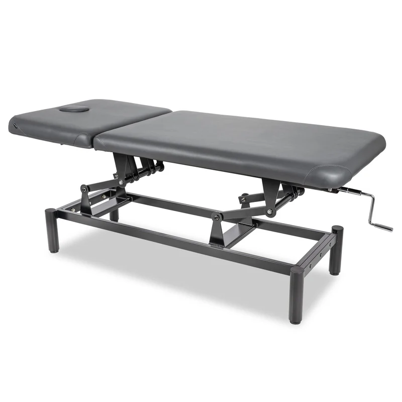 Lettino fisso ad altezza variabile VIGO 2 + schienale regolabile - Larghezza 75 cm - Grigio Scuro