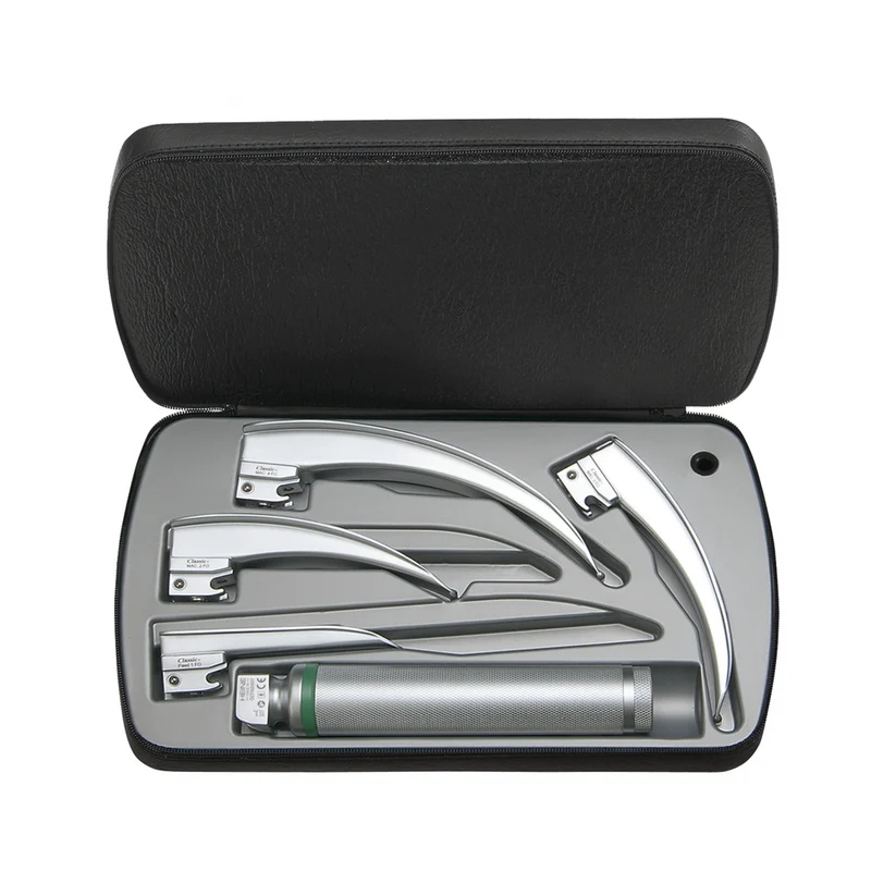 Set laringoscopio con 4 lame HEINE LED CLASSIC+ F.O. F-120.18.860