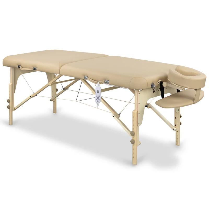 Lettino da massaggio in legno pieghevole THERMA TOP 70 con piano riscaldato Soft Touch K607