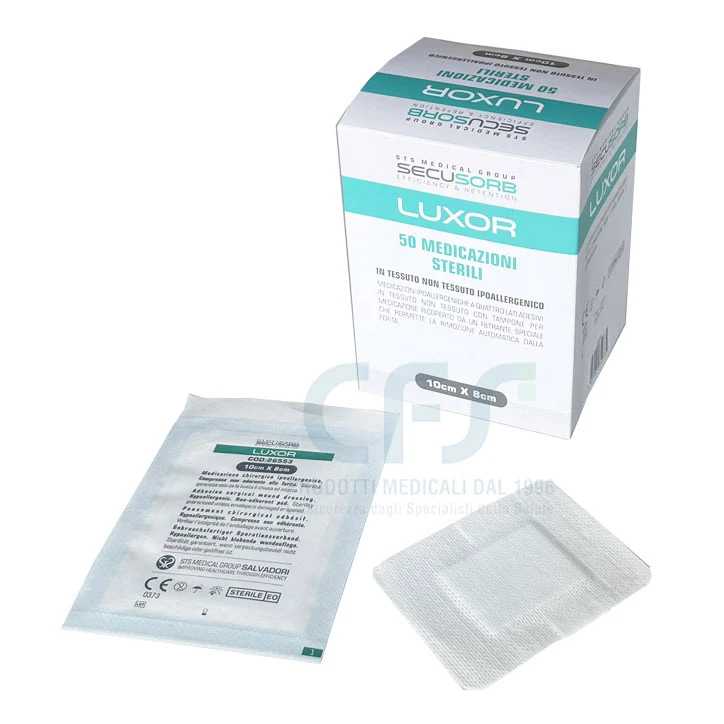 Medicazione adesiva in TNT SECUSORB LUXOR cm 10 x 8 (conf. 50 pz.)