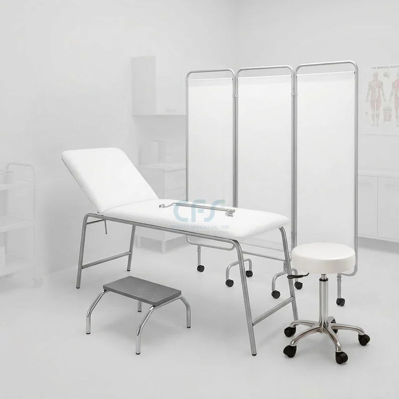 Pacchetto Ambulatorio DOCTOR Plus - Lettino + Sgabello Bianco