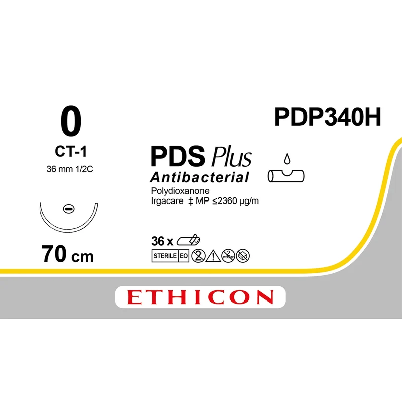 Sutura Ethicon PDS Plus PDP340H - 0, Ago 1/2 CT-1 mm 36 - Viola (conf. 36 pz.)