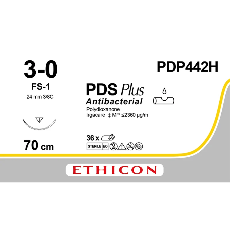 Sutura Ethicon PDS Plus PDP442H - 3-0, Ago 3/8 FS-1 mm 24 - Incolore (conf. 36 pz.)