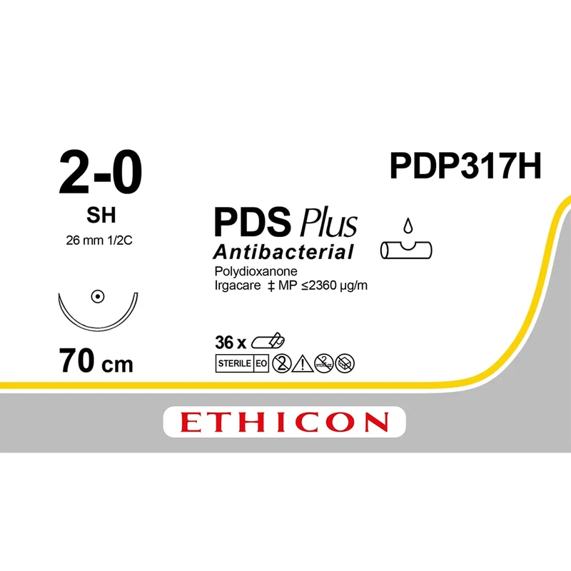Sutura Ethicon PDS Plus PDP317H - 2-0, Ago 1/2 SH mm 26 - Viola (conf. 36 pz.)