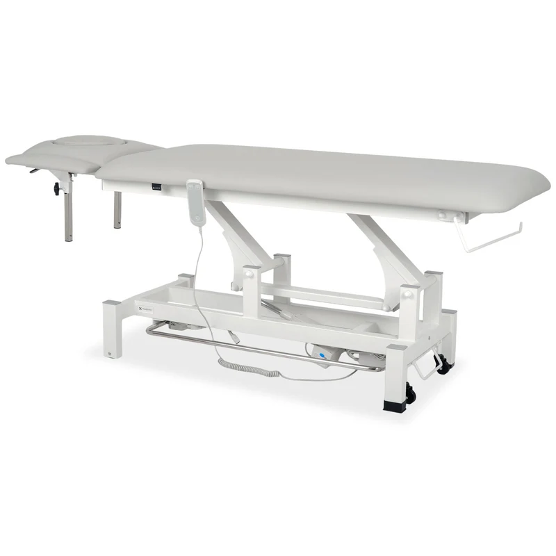 Lettino elettrico ad altezza variabile FORTIS 4 ERGO + Barra di controllo - Grigio Chiaro