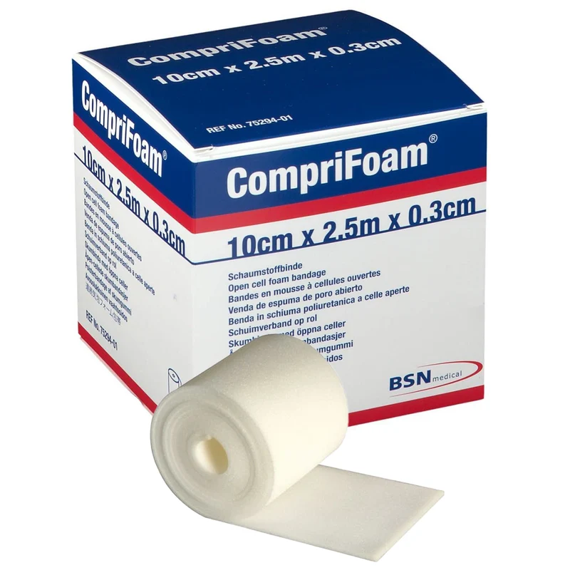 Benda in Schiuma di Poliuretano CompriFoam 10 cm x 2,5 mt x 0,3 cm