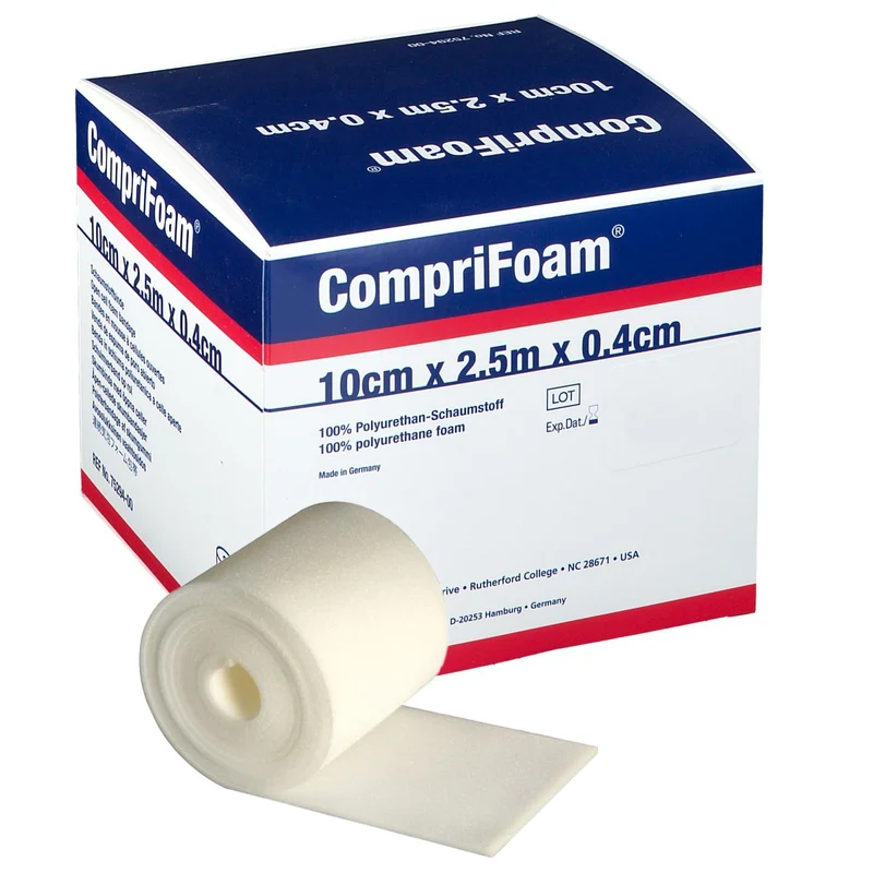 Benda in Schiuma di Poliuretano CompriFoam 10 cm x 2,5 mt x 0,4 cm