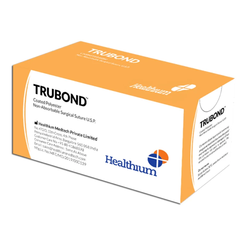 Sutura Healthium TRUBOND, ago 3/8 20mm, USP 5/0 - filo verde 76cm (conf. 12 pz.)