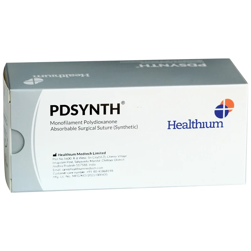 Sutura Healthium PDSYNTH, ago 1/2 30mm, USP 0 - filo viola 70cm (conf. 12 pz.)