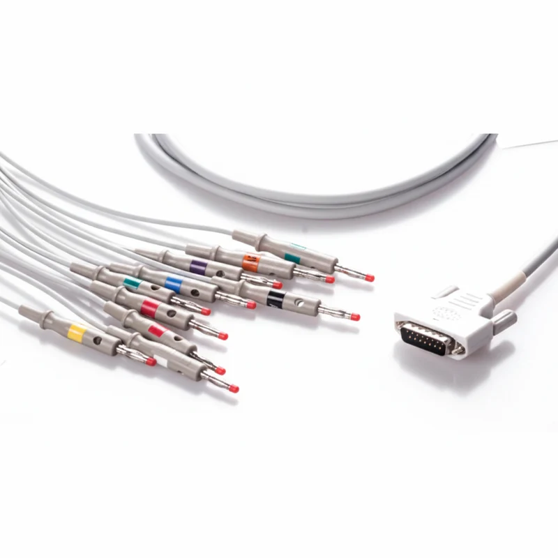 Cavo paziente ECG 10 terminazioni E10R-ED-B/I - Compatibile Carewell e Edan