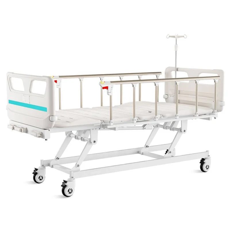 Letto da degenza regolabile in altezza - 4 snodi/4 sezioni - con ruote