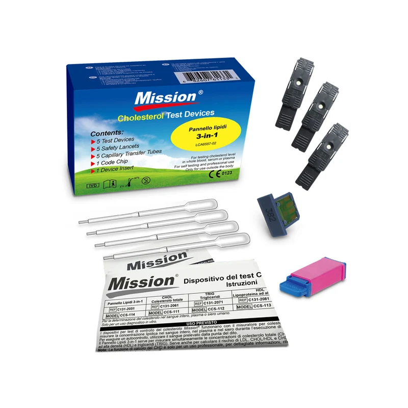 Pannello Profilo Lipidico e Capillari 3 in 1 per analizzatore Mission (Conf. 5 pz.)