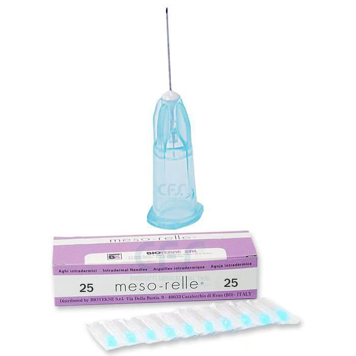 Aghi meso-relle per Scleroterapia/Filler - Luer 31G x 12 mm (25pz)