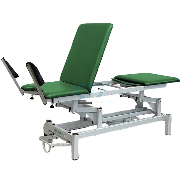 Lettino elettrico ad altezza variabile NORMA - Verde - cm 68 con doppio schienale