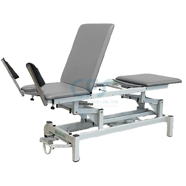 Lettino elettrico ad altezza variabile NORMA - Grigio - cm 68 con doppio schienale