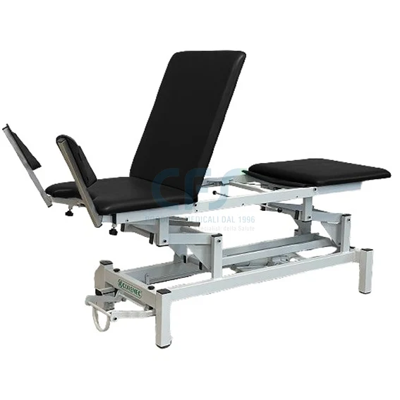 Lettino elettrico ad altezza variabile NORMA - Nero - cm 68 con doppio schienale
