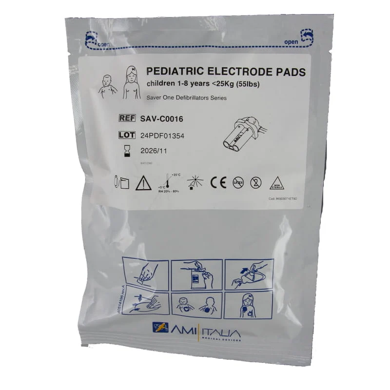 Piastre per defibrillazione AMI ITALIA Saver One - Pediatriche (coppia) - Originali