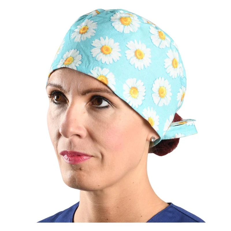 Cappellino chirurgico fantasia Margherite - M
