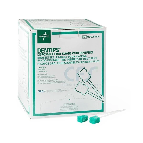 Spugnetta tampone per igiene orale DenTips - con dentifricio
