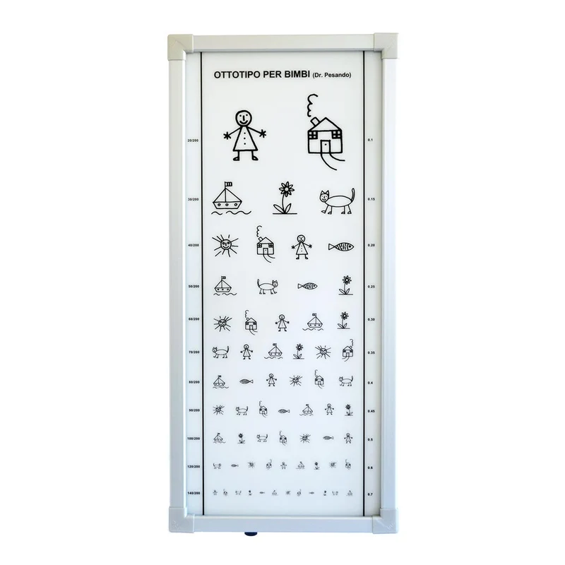 Ottotipo luminoso a LED per bambini di Pesando - con variatore di luminosità