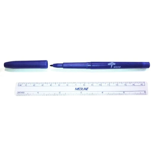 Penna dermografica sterile con punta standard + righello