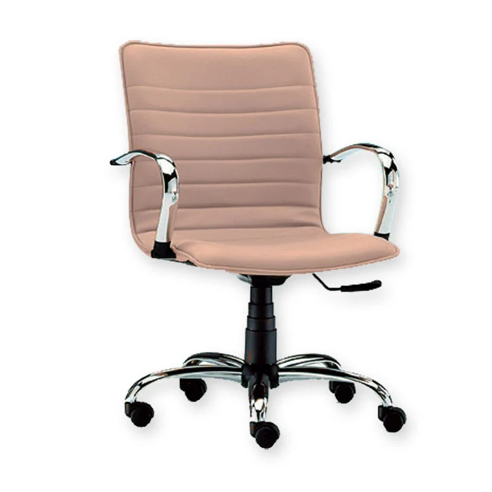 Sedia elite schienale basso - similpelle - beige - GIMA
