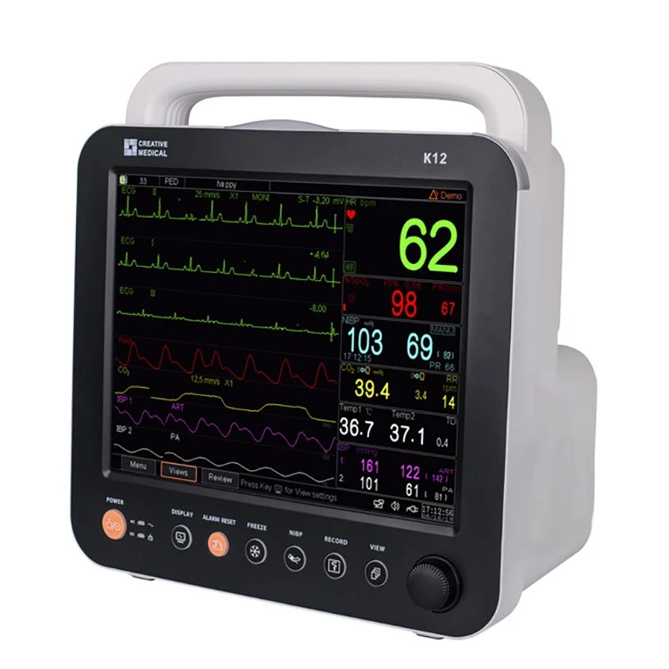 Monitor multiparametrico K12- SpO2, NIBP, ECG (5 deriv.) e TEMP