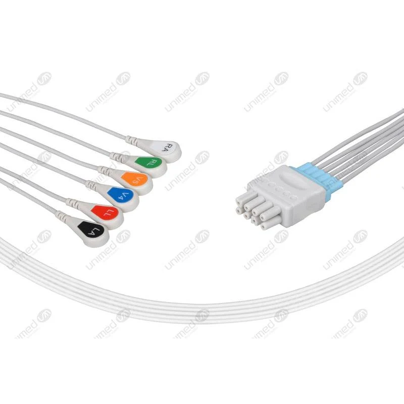 Set ECG 6 derivazioni per NK bottoncino NKB6-90S-I