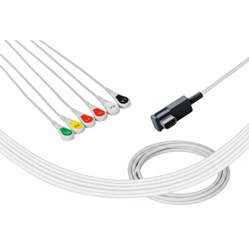Cavo ECG 6 vie per Physio Control,bottone 26107S-I