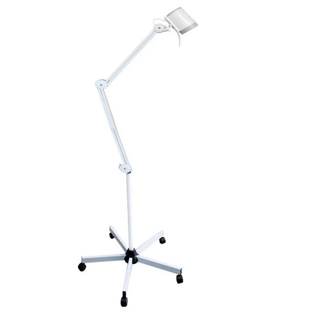 Lampada a 7 led HYRIDIA con braccio a pantografo su carrello