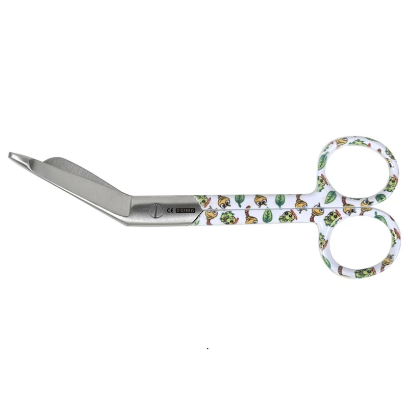 Forbici in acciaio Inox per bende cm 14 - Fantasia bruco