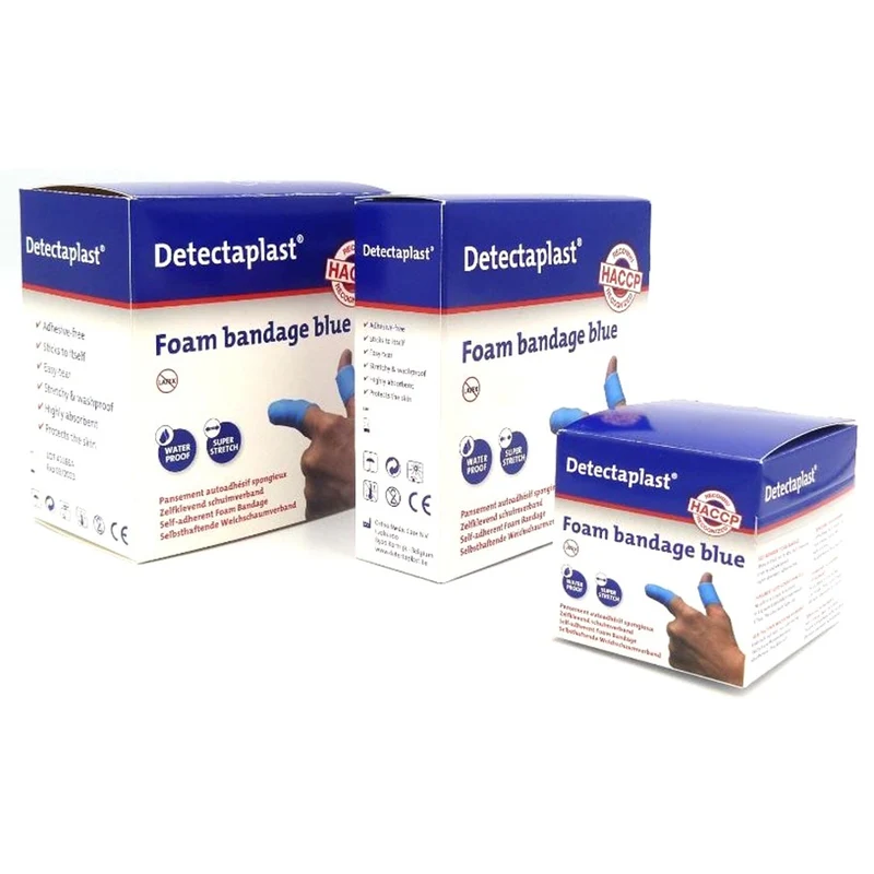 Benda elastica coesiva DETECTAPLAST 6 cm x 1 metro - color Blu - per HACCP