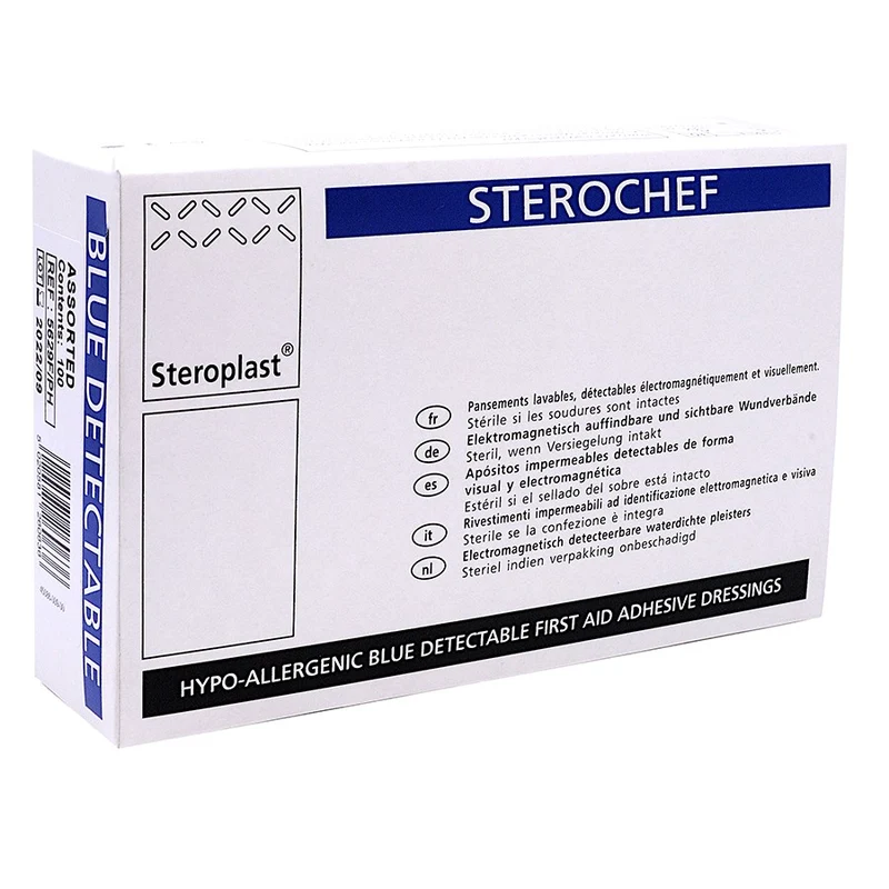Cerotti Strips Blu DETECTABLE cm 2 X 7 (conf. 100 pz.)