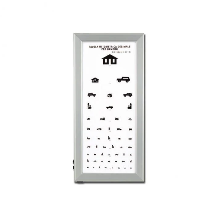 Ottotipo luminoso Ultrapiatto a LED Pediatrico - 3 metri