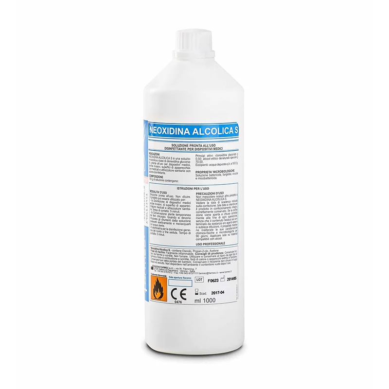 Disinfettante per superfici e dispositivi medici NEOXIDINA ALCOLICA S - Flacone 1 lt