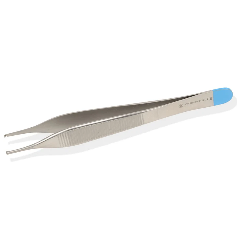 Pinza chirurgica monouso Adson Retta cm 12, 1x2 denti (conf. 25 pz)