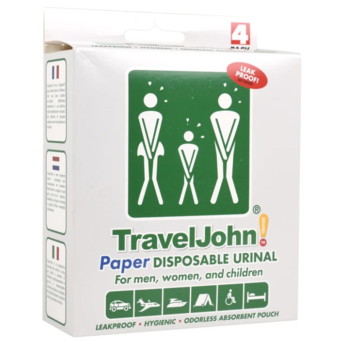 WC portatile in carta TravelJohn - 800 cc (Conf. 4 pz)