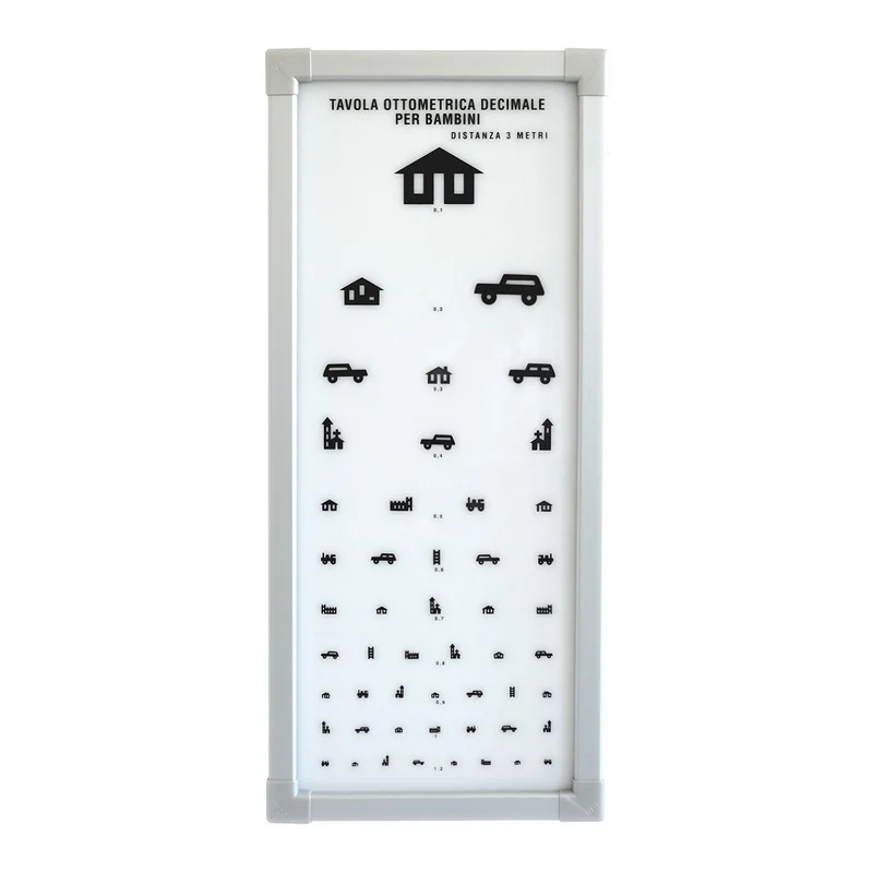 Ottotipo non luminoso Pediatrico - 3 metri