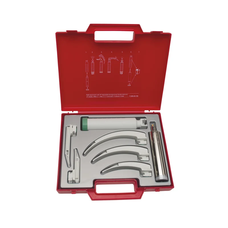 Set laringoscopio con 5 lame monouso HEINE XP LED- F-258.18.858