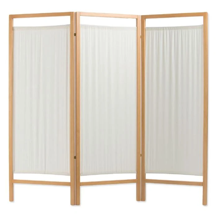 Paravento in legno STD con pannelli in cotone sanforizzato