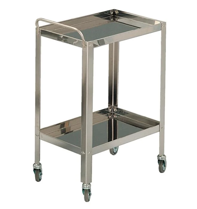 Carrello in acciaio inox 2 piani - cm 60x40x80H