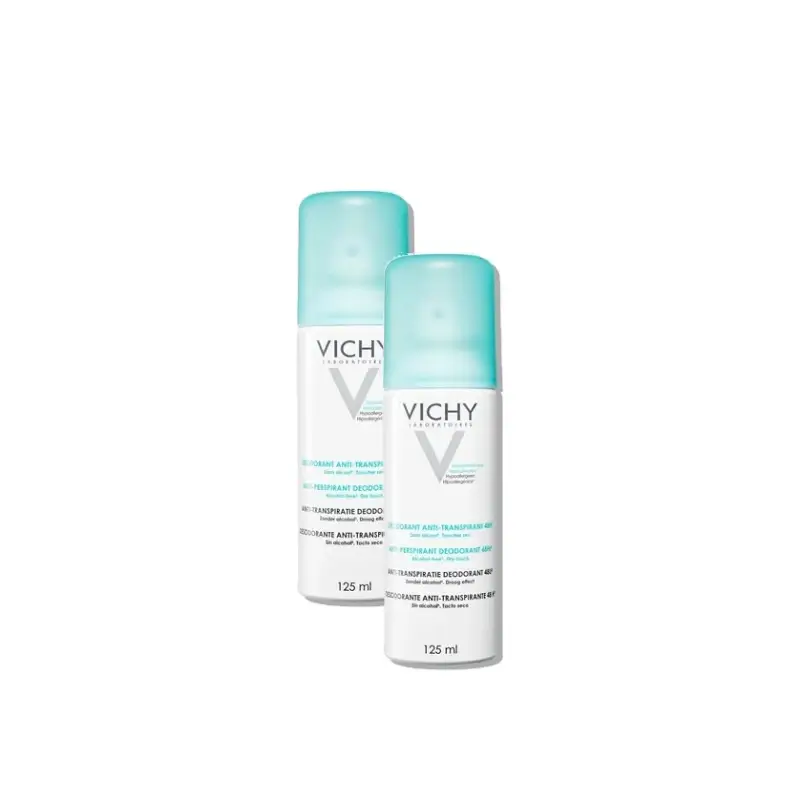 Vichy 48-Hour Anti-Perspirant Deodorant Spray 125 ml, pack of 2