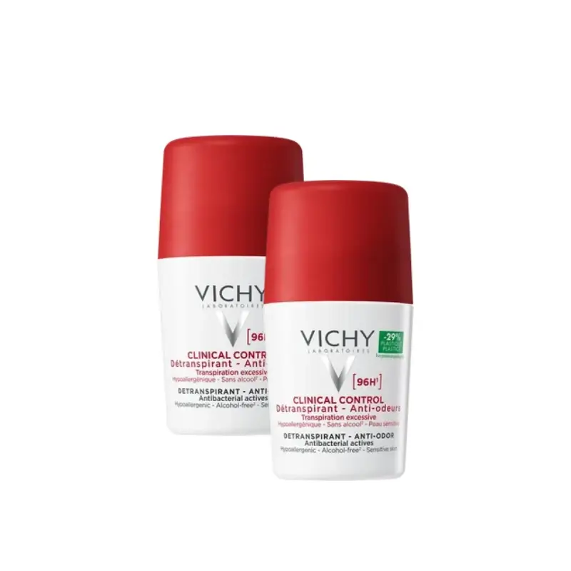 Vichy Clinical Control 96H Deodorant, pack of 2