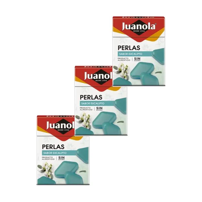 Juanola Eucalyptus Balsamic Pearls, Pack of 3 x 25g