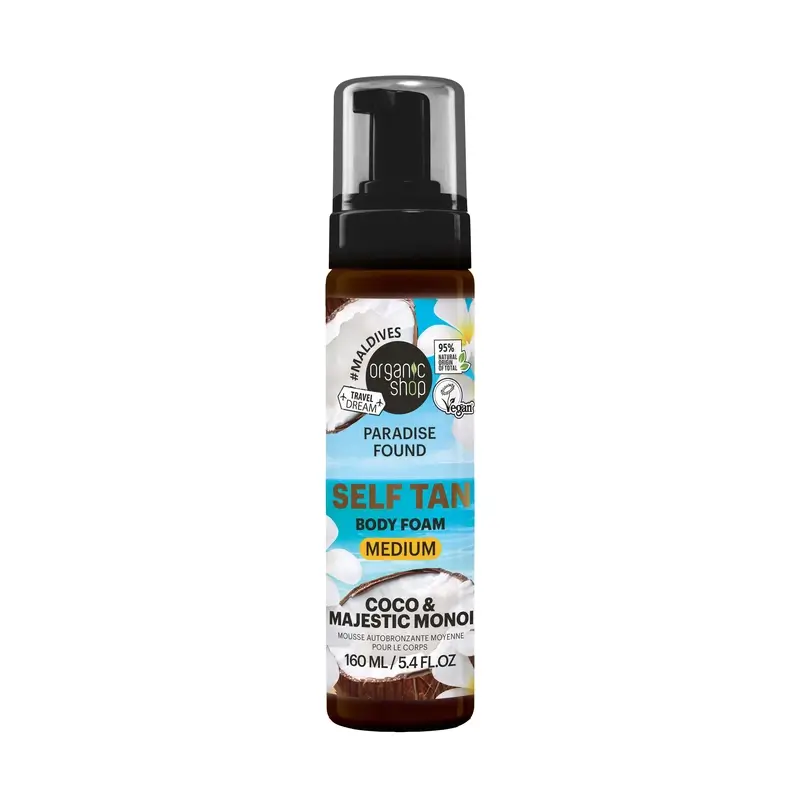 Organic Shop Medium-Tone Self-Tanning Foam, 160 ml