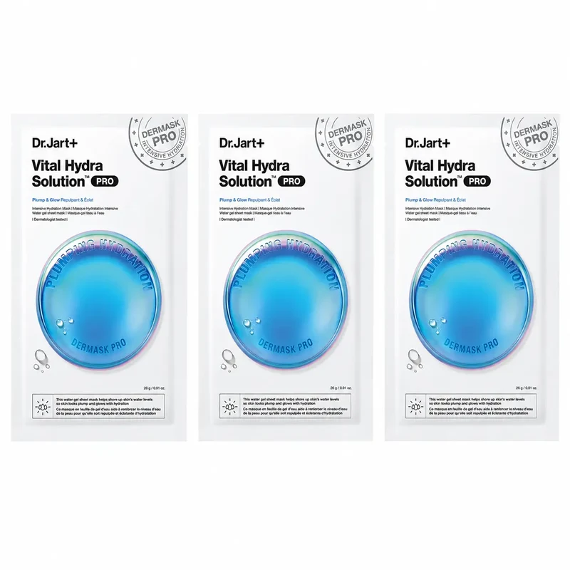 Dr.Jart+ Dermask Vital Hydra Solution Pro Moisturising Face Mask, 26 Gr , pack 3