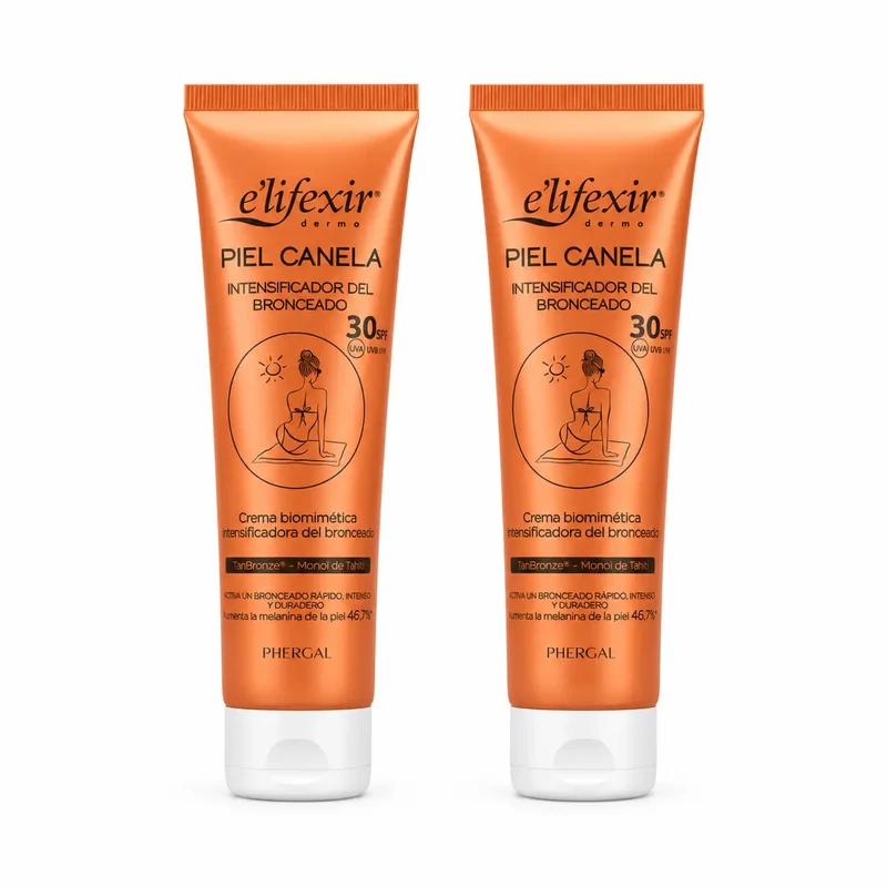 Elifexir Cinnamon Skin Cream Spf30 Tanning Accelerator Gel Sunscreen 150Ml, pack 2