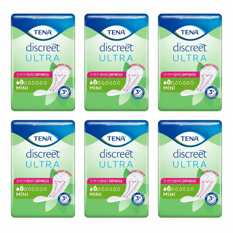 TENA Discreet Mini Pack, 6 X 20 pcs.